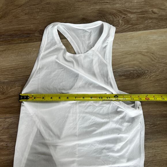 ATHLETA Women's Grid Knit Singlet Tank Size S In Bright White - Picture 8 of 14